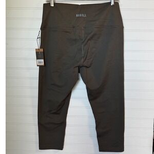 NOBULL Womens Dark Olive Green Workout Leggings Capris Size L NEW
